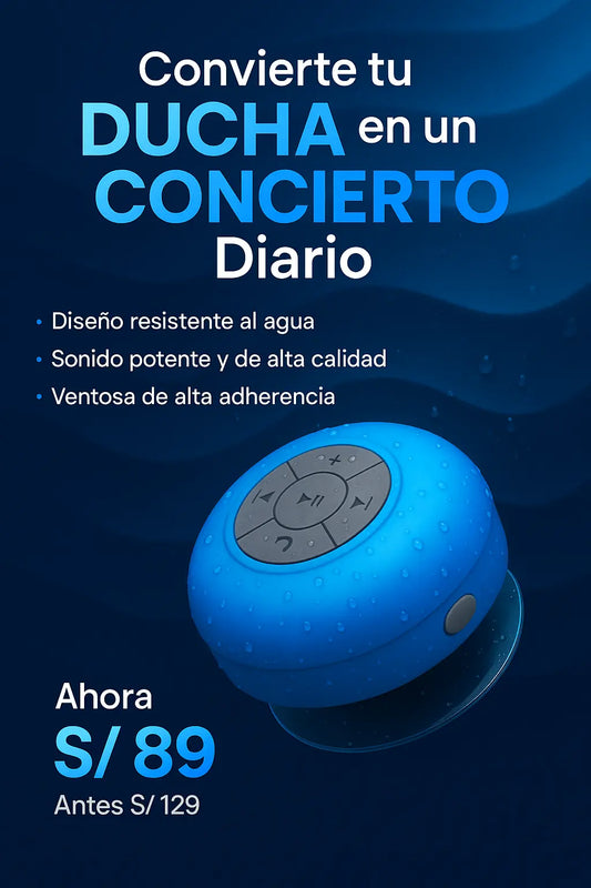 Mini parlante inalambrico para ducha